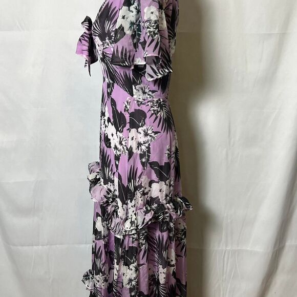 VIVA AVIVA Women's Maxi silk floral Leilani Dress size 2 - Picture 4 of 8